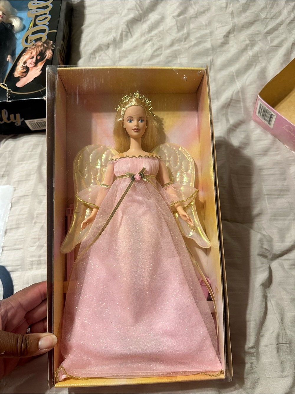Barbie Angelic Harmony Pink and Gold Collector Box Art